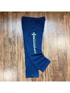 Seattle Seahawks Baggy Sweatpants Navy Blue Football NFL ~XL